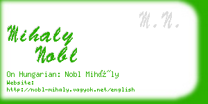 mihaly nobl business card